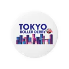 東京ローラーダービーのTokyo Skyline（Blue character) 缶バッジ