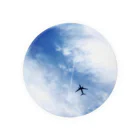 kayuuの夏の青空と飛行機 缶バッジ