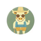 なべなべSHOPの牛のケイン Tin Badge