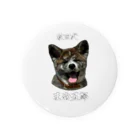 ちなこ☆動物にも愛をの秋田犬、まめ五郎 Tin Badge