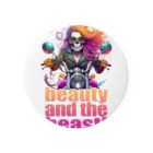 shime_savaのbeauty and the beast! Tin Badge