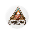 Camping Steak（キャンピング・ステーキ）のCamping Steak（キャンピング・ステーキ）06ステーキ三角 缶バッジ