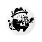 age3mのジャズキャット Tin Badge