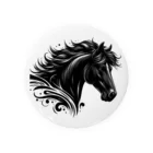 GDWEEDの黒い馬 Tin Badge