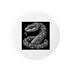 Bonmaru☆ぼんまるのモノクロ蛇のタペストリー Tin Badge
