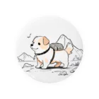 ganeshaのかわいい犬のバックグラウン Tin Badge