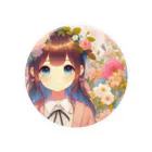 ピクセルパレットの可愛い女の子とお花10 Tin Badge