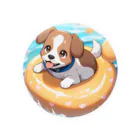 柴犬しばわんこhana873の海水浴してるワンコちゃん Tin Badge