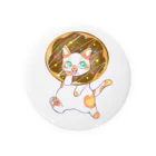 アンクガハク雑貨店のドーナツねこ(チョコレート) Tin Badge