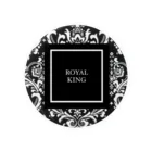 ROYAL PrincessのROYAL KINGダマスク柄BLACK Tin Badge