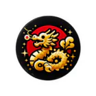 幸福龍神の幸運を呼ぶ金龍ちゃん🐉 Tin Badge