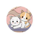 癒しの部屋🐾໒꒱の仲良しニャンコ🐈🐾 Tin Badge