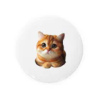 にゃんこギャラリーのオレンジタビー猫　ふわくん Tin Badge