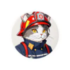 Shellの働く猫：消防士 Tin Badge