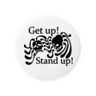 『NG （Niche・Gate）』ニッチゲート-- IN SUZURIのGet Up! Stand Up!(黒) 缶バッジ