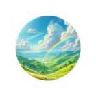 Rパンダ屋の「美しい緑の風景」グッズ Tin Badge