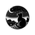 どさんこびより日和の月夜の猫 Tin Badge