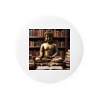 Take-chamaの学びを象徴する仏像が、新しい知識と洞察をもたらしてくれる。 缶バッジ