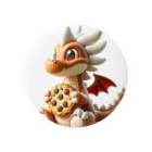 ドラゴンとわたしのドラゴンとビスケット Tin Badge