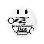 KOHAKUMARUのラーメン大好き I Love Ramen 黒 Tin Badge