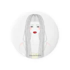 トマトコ ❇︎ イラストのロングヘアの女の子 Tin Badge