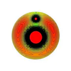 HATAHの月と地球と太陽と 缶バッジ