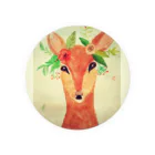 The Art FatherのGazelle watercolor painting design. Tin Badge