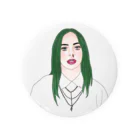 Girl_To_LadyのGreen Hair Girl Tin Badge