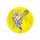 Flute Rabbitのバスフルートうさぎムーン Tin Badge