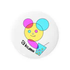 てんぷるしょっぷのおでかけ３原色くまさん Tin Badge