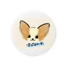 merongのパピヨン♡(カラー) Tin Badge