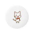 白ねこグループアンテナSHOPの白ねこ公式キャラクター 缶バッジ