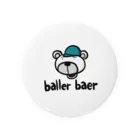 microhorseのballer baer 缶バッジ