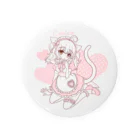 caricoのメイドのねこガール Tin Badge