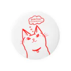 Wassam ねことコーギーいますのしろねこみーちゃん　おやつまだかな Tin Badge