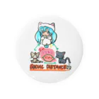 miku'ꜱGallery星猫のソーシャルディスタンス✨mikuと愛猫「2mはなれてにゃ SOCIAL DISTANCE」メッセージイラスト 缶バッジ