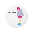 Earthlingの地球人（オンナノコ文字入り） Tin Badge