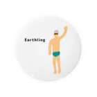 Earthlingの地球人（水泳男子文字入り） Tin Badge