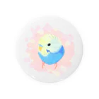 まめるりはことりのまるまるセキセイインコ【まめるりはことり】 Tin Badge