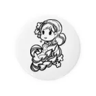 たぬきのおふとんの髪の毛の長い女の子 Tin Badge