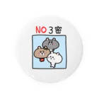 うさぎまるえkawaiishop のくまコロりん『NO３密』 缶バッジ