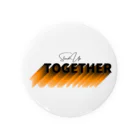 RIRI_designのStand Up Together（スタンド・アップ・トゥゲザー）イエロー オレンジベース Tin Badge