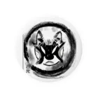 Yosimituの狛犬君白黒 Tin Badge