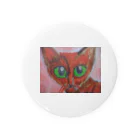 カズイのネコアートの変わった猫の絵 Tin Badge