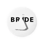 ペアTシャツ屋のシバヤさんのペア(BRIDE)ドレス_白_WB Tin Badge