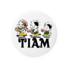 カレー美術館 tiamのtiamスタッフロゴ 缶バッジ