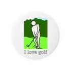 mt_369のI love golf Tin Badge