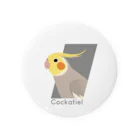 kahorifujiのひょっこりオカメインコ　ノーマルさん Tin Badge