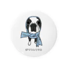 BuhiBuhiBooのほっかむり犬 Tin Badge