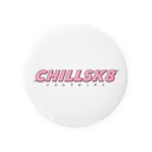 チルくいこうぜ。Chill Out Skateboarding.のスケボーでころんでばっかり Tin Badge